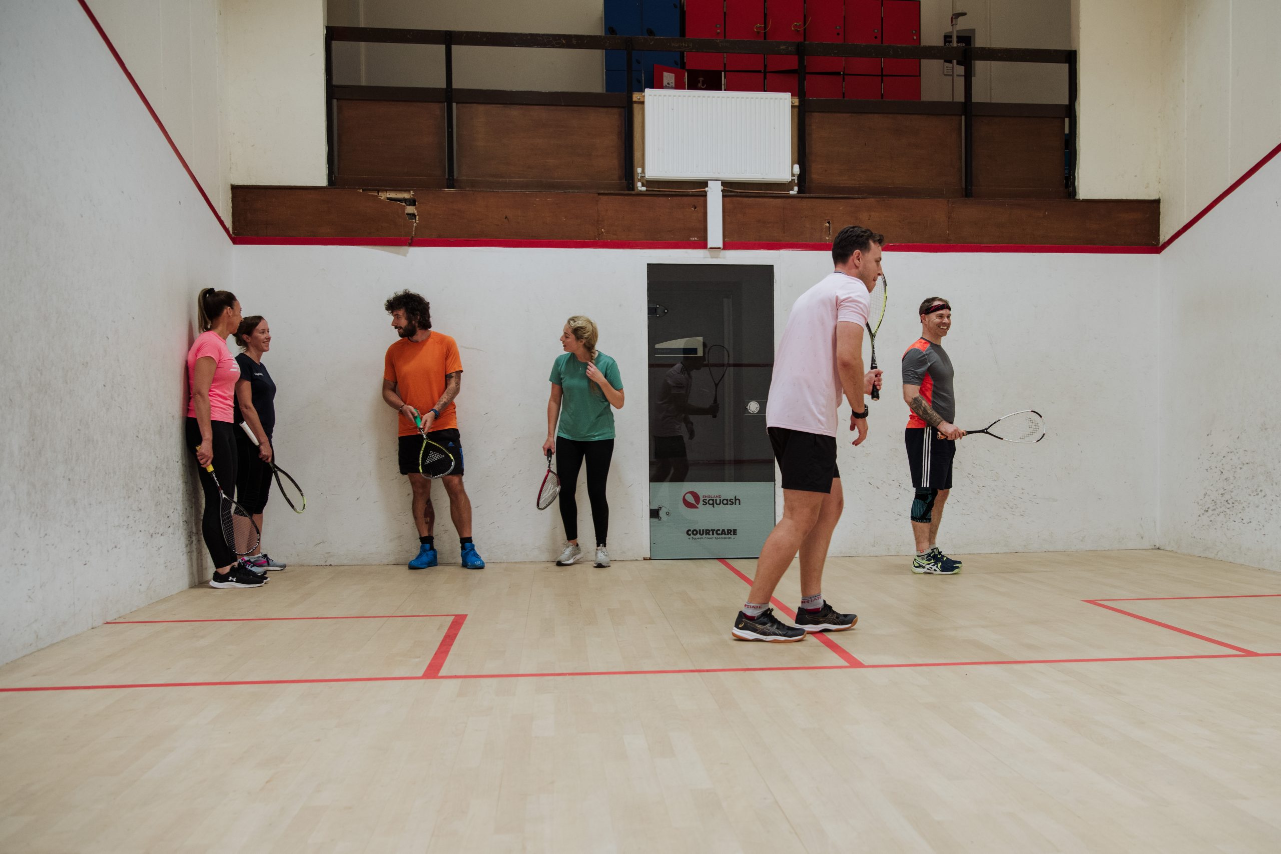 Members on court at Glossop Leisure Centre